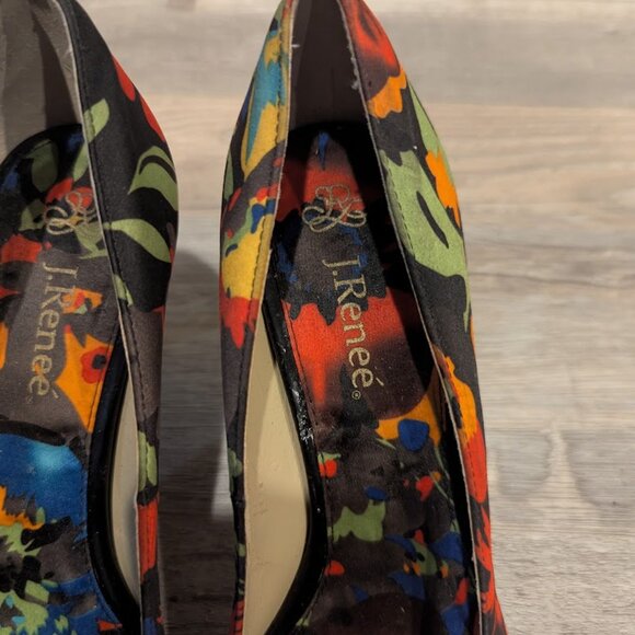 J. Renee Pointed-Toe Heels – Multicolor Floral – Size 8.5M - Picture 2 of 7